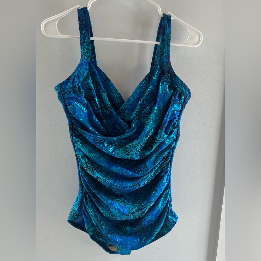 Miraclesuit Blue One Piece Swimsuit